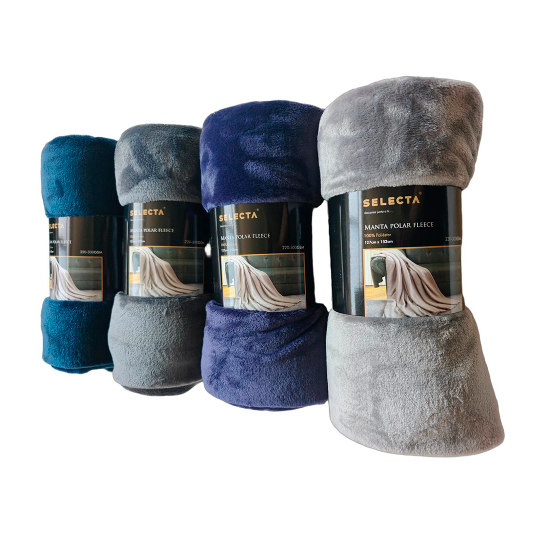 MANTA FLEECE 127X152 COLORES SURTIDOS