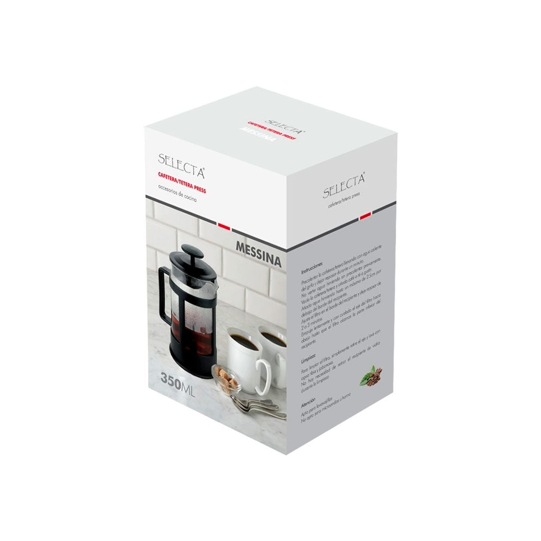 CAFETERA/TETERA VIDRIO Y PLAS 350ML MESSINA