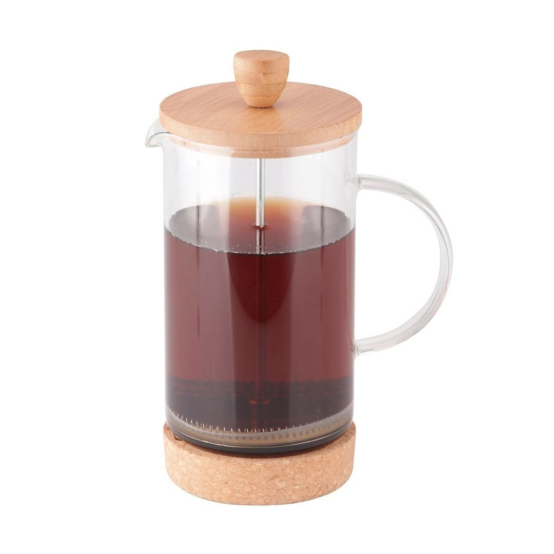 CAFETERA/TETERA 800 ML VIDRIO Y BAMBÚ