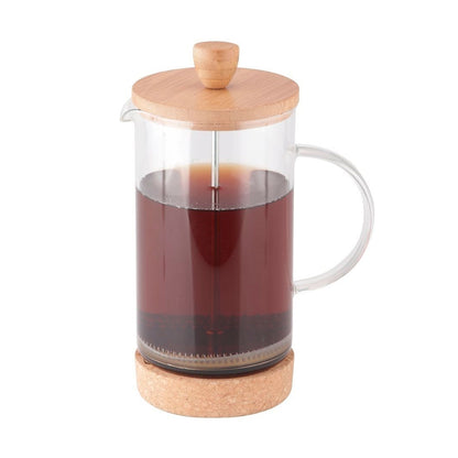 CAFETERA/TETERA 800 ML VIDRIO Y BAMBÚ