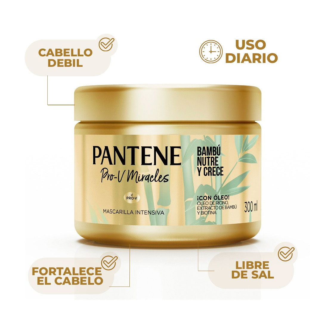 MASCARILLA PANTENE HIDRO BAMBU 300ML 20552