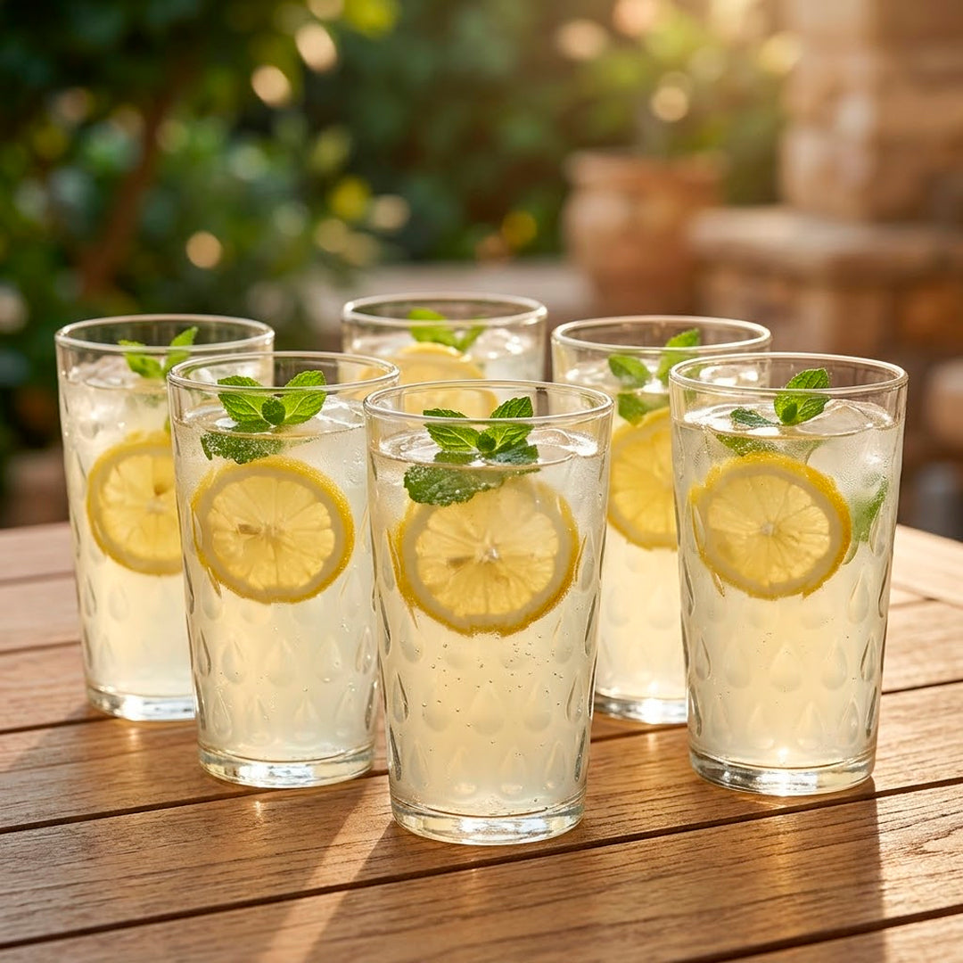 VASO DE VIDRIO 336ML X6 RUBI