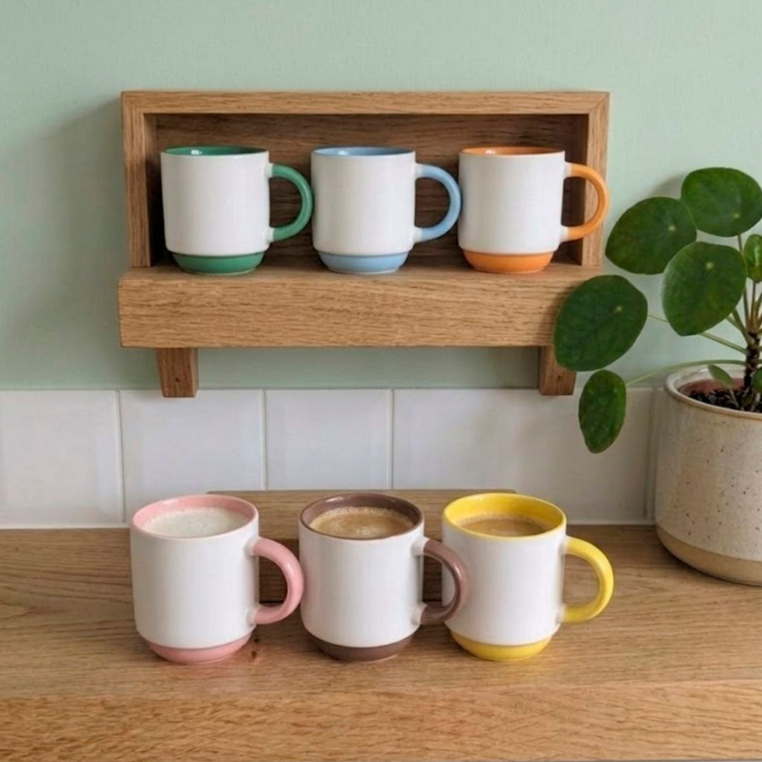 TAZA RECTA C/BASE 380ML BCO/COLOR