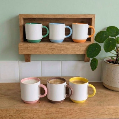 TAZA RECTA C/BASE 380ML BCO/COLOR