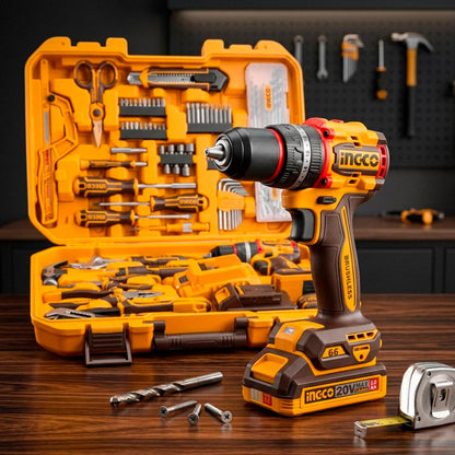 TALADRO + ATORNILLADOR INGCO 166PCS HKTHP41662