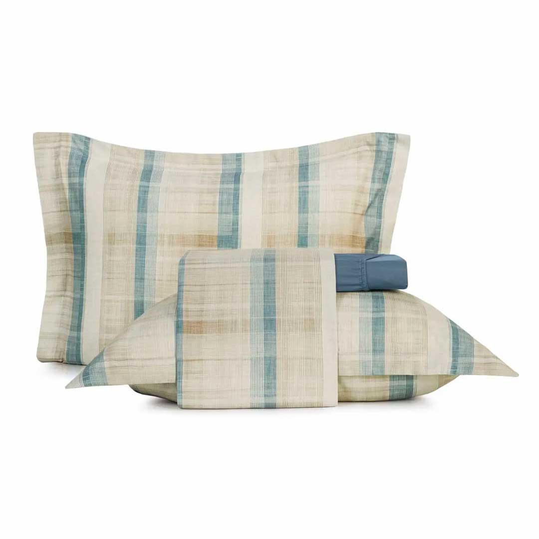 JGO SABANAS ACETINADO 2PL 210X240 LINEN AZUL