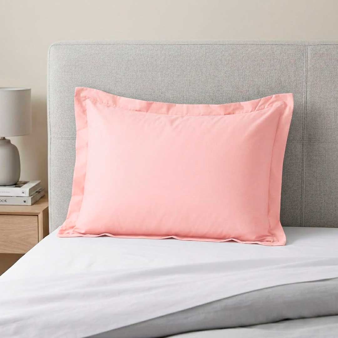 FUNDA ALMOHADA TOQUE ACETINADO 50X70 ROSA.