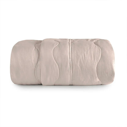 CUBRECAMA TOQUE ACETINADO 2PL 210X240 BEIGE
