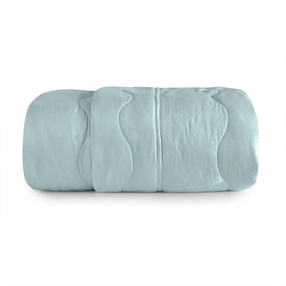 CUBRECAMA TOQUE ACETINADO 2PL 210X240 AZUL