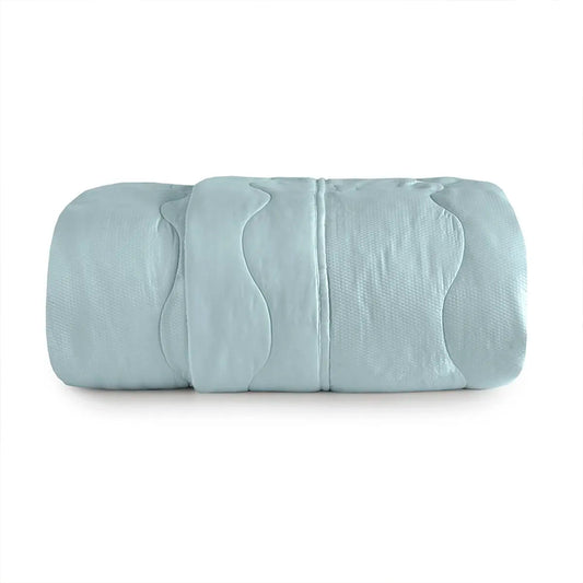 CUBRECAMA TOQUE ACETINADO 2PL 210X240 AZUL