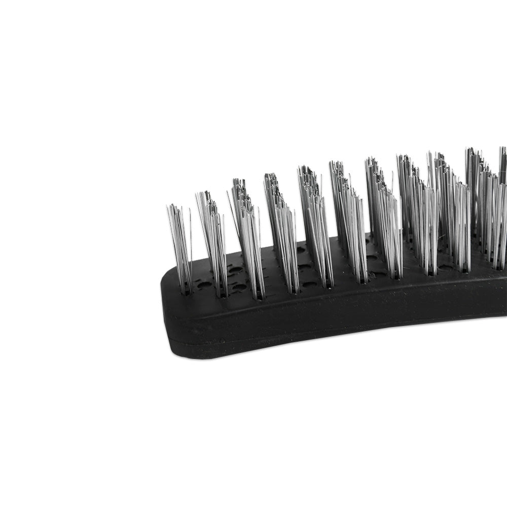 CEPILLO 6 FILAS DE ACERO M/PLASTICO NEGRO LH-2602