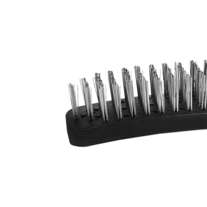 CEPILLO 6 FILAS DE ACERO M/PLASTICO NEGRO LH-2602