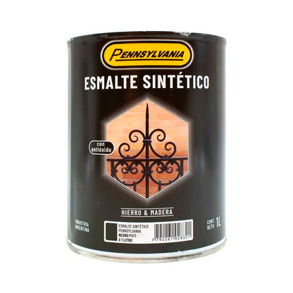 ESMALTE SINTETICO 1 LITRO NEGRO MATE PENNSYLVANIA