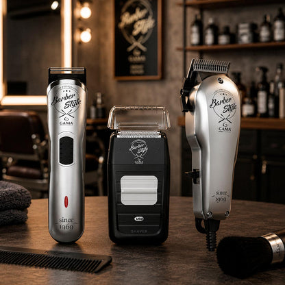 COMBO GAMA TRIMMER + AFEITADORA + CORTADORA BARBER