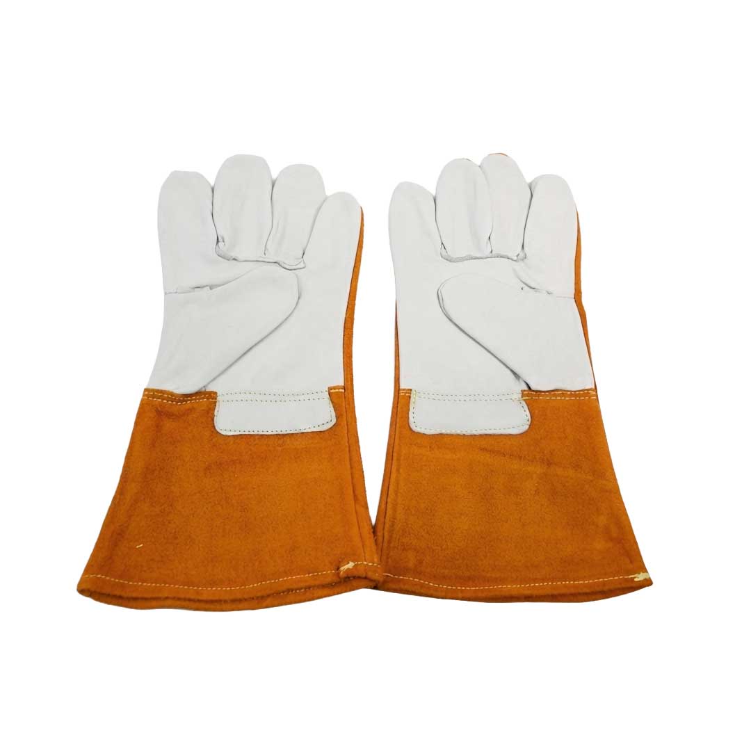 GUANTE PARA SOLDAR BICOLOR MARRON/GRIS LH-5279