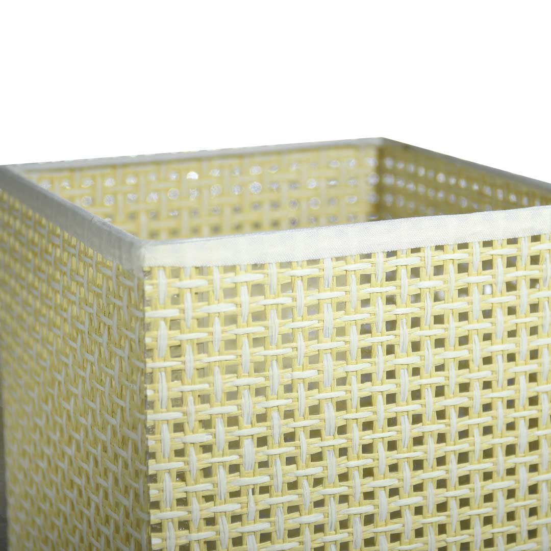 LAMPARA D/MESA RATAN CUADRADA B/MADERA LH-5098