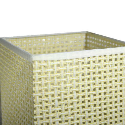 LAMPARA D/MESA RATAN CUADRADA B/MADERA LH-5098