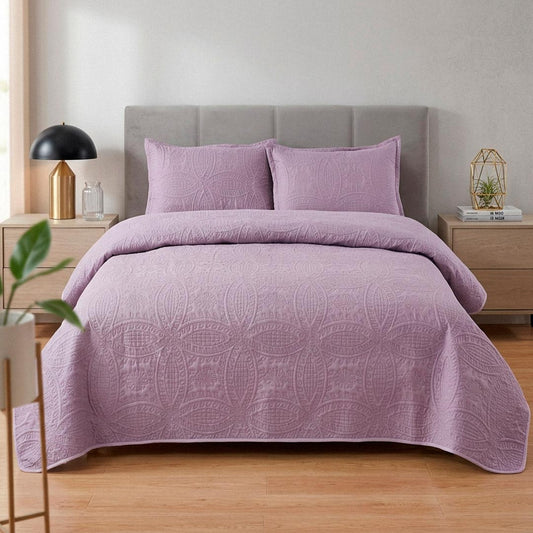 CUBRE CAMA CAPITONEADO 3PZ COLORES VARIOS LH-5532