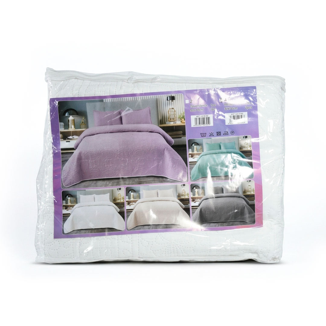 CUBRE CAMA CAPITONEADO 3PZ COLORES VARIOS LH-5532
