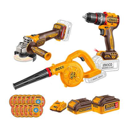 COMBO INGCO CKLI25040101 AMOL/TALADRO/SOPL/2 BAT/C