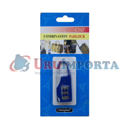 CANDADO DE COMBINACION 3 DIGITOS METALICO LH-2571