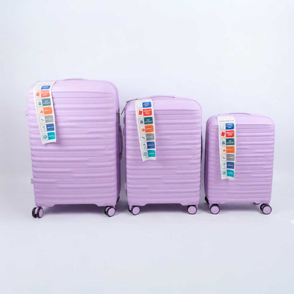 VALIJA RIGIDA C/RUEDAS LILA 20″ LH-5363