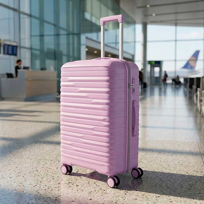 VALIJA RIGIDA C/RUEDAS LILA 20″ LH-5363