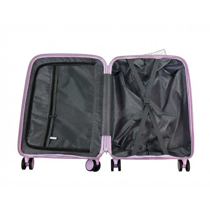 VALIJA RIGIDA C/RUEDAS LILA 20″ LH-5363