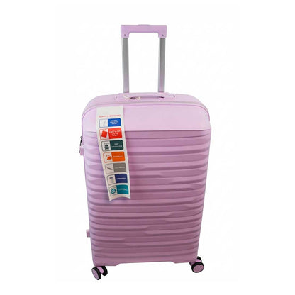 VALIJA RIGIDA C/RUEDAS LILA 20″ LH-5363