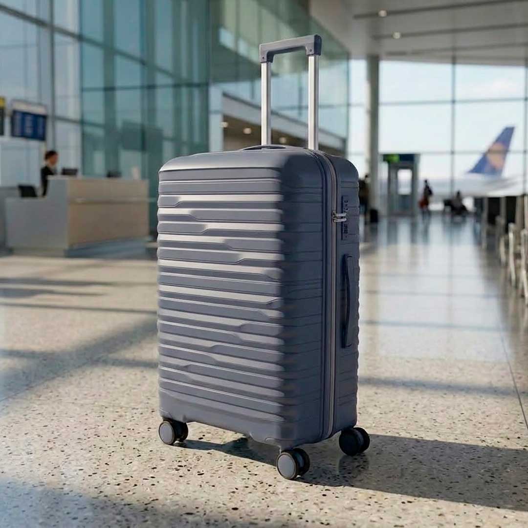 VALIJA RIGIDA C/RUEDAS AZUL PIEDRA 20″ LH-5364