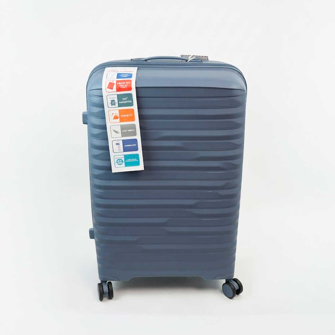 VALIJA RIGIDA C/RUEDAS AZUL PIEDRA 24″ LH-5364