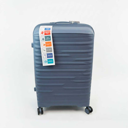 VALIJA RIGIDA C/RUEDAS AZUL PIEDRA 24″ LH-5364