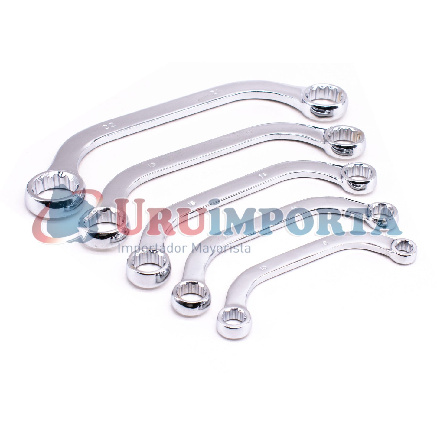 LLAVE COMBINADA CURVA 5PZ 8-22MM CHALIMEX C23205