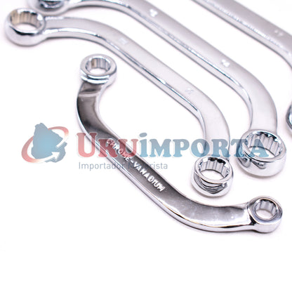 LLAVE COMBINADA CURVA 5PZ 8-22MM CHALIMEX C23205