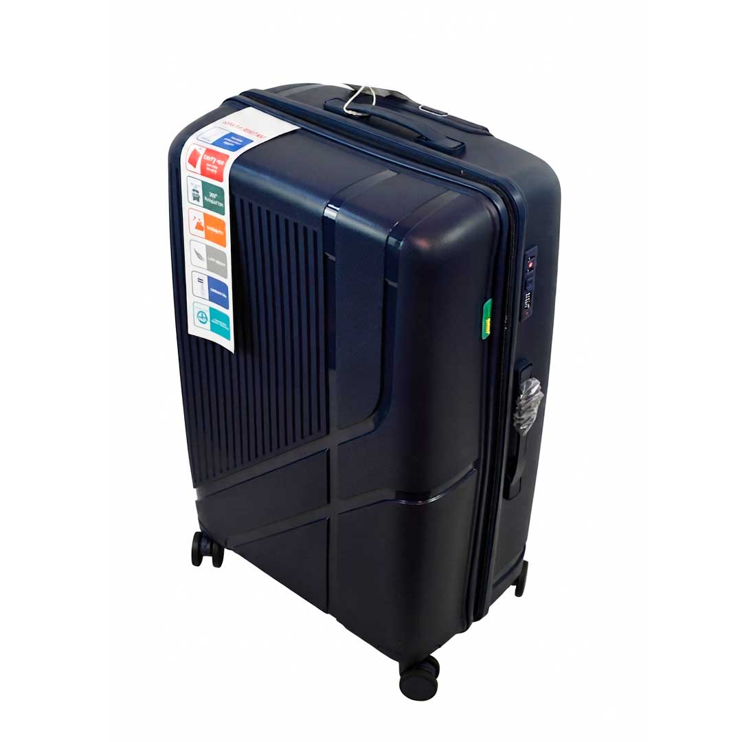 VALIJA RIGIDA C/RUEDAS AZUL MARINO  20″ LH-5367