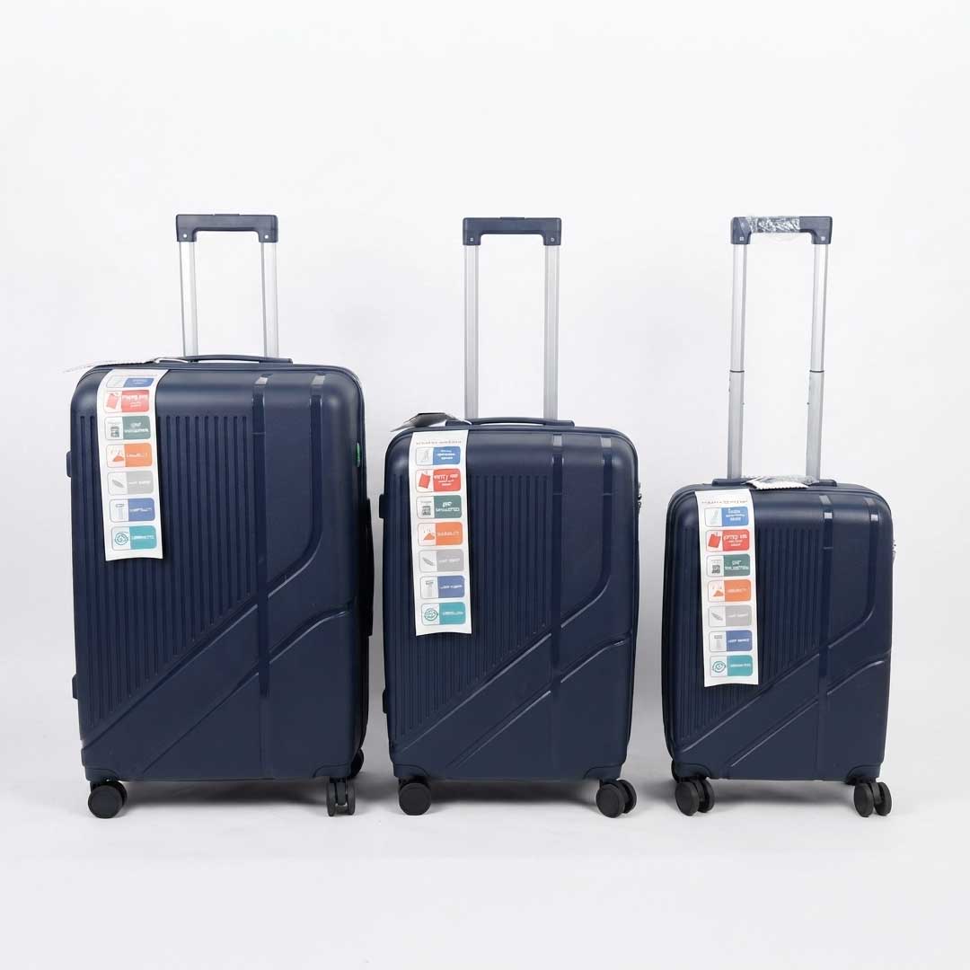 VALIJA RIGIDA C/RUEDAS AZUL MARINO  20″ LH-5367
