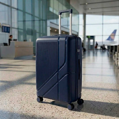 VALIJA RIGIDA C/RUEDAS AZUL MARINO  20″ LH-5367