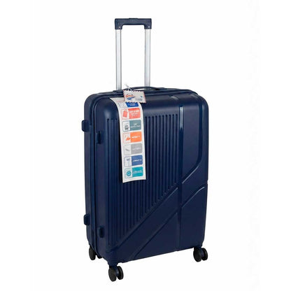 VALIJA RIGIDA C/RUEDAS AZUL MARINO 24″ LH-5367
