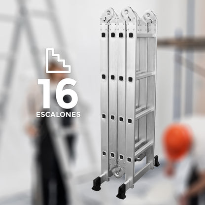 ESCALERA DE ALUMINIO MULTIFUNCIONAL 4.7MTRS LH1671