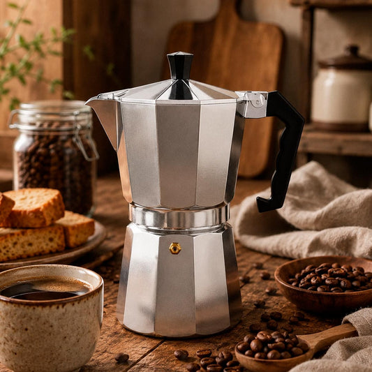 CAFETERA ITALIANA ALUMINIO BASTIANI 300ML 6T PLATA