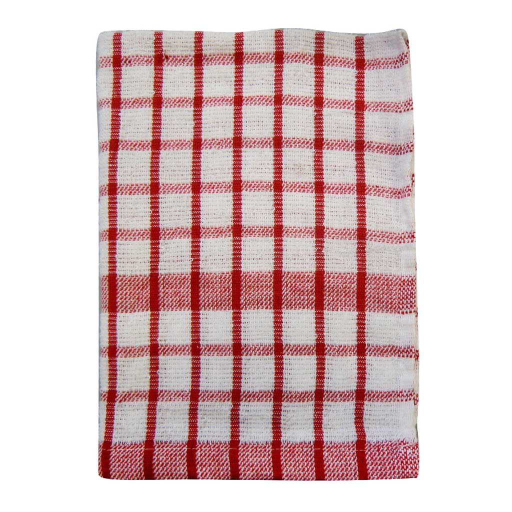 REPASADOR KANGURO AJEDREZ BLANCO/ROJO 37X52CM