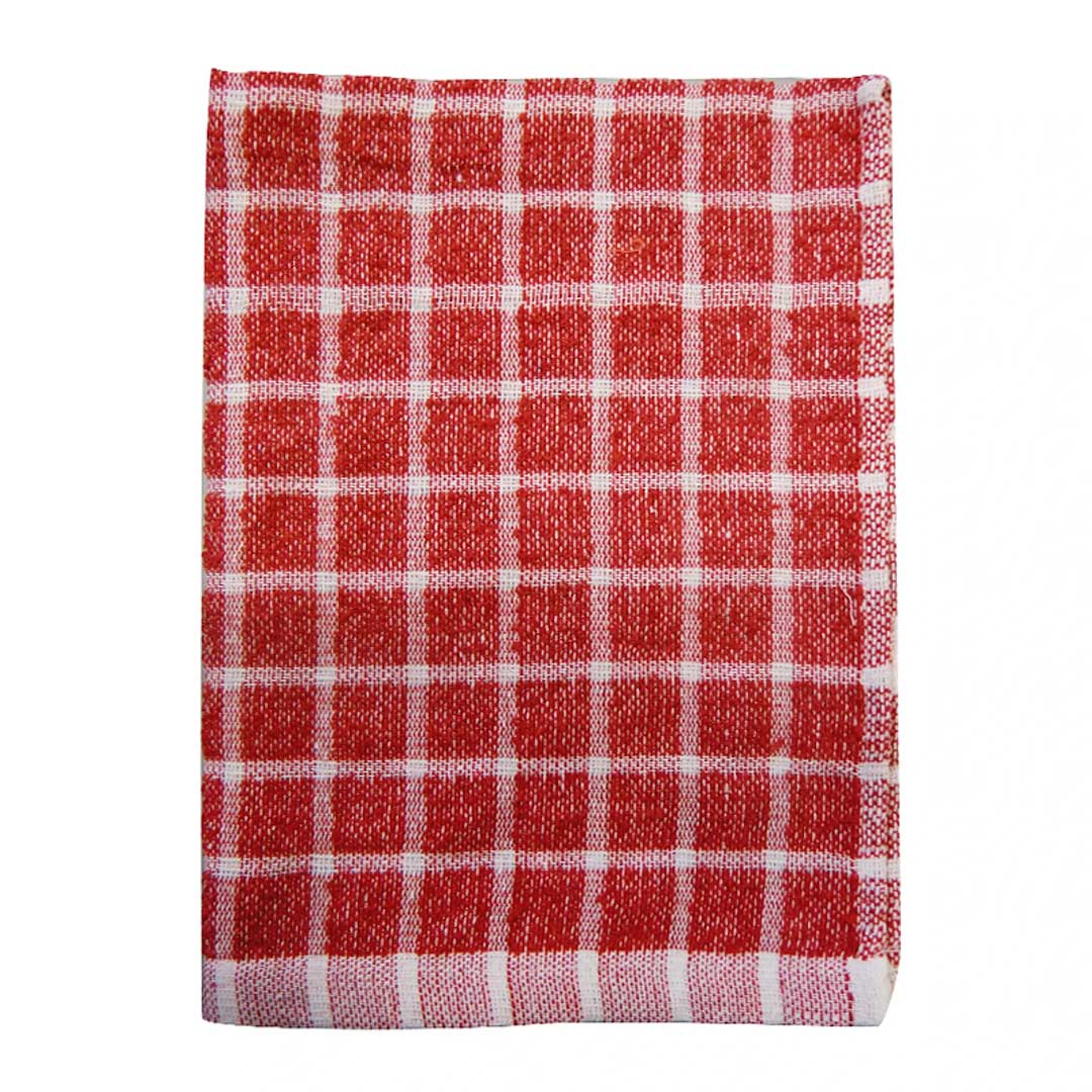 REPASADOR KANGURO AJEDREZ ROJO/BLANCO  37X52CM