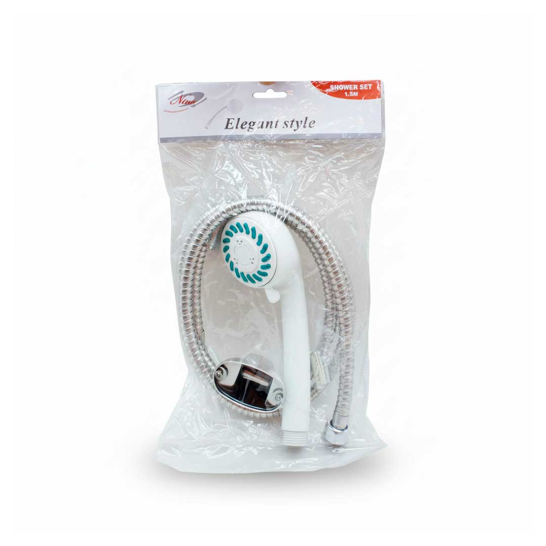 DUCHA PORTATIL 1.5 MT EN BOLSA COLOR BLANCO LH-352