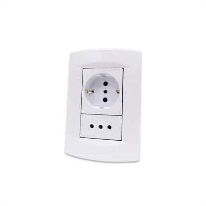 PLAQUETA SICA SCHUKO + 3 EN LINEA SK3474