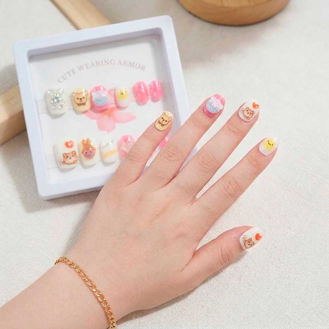 SET UÑAS ACRILICAS D/VARIOS ARMOR 10PZ LH5466