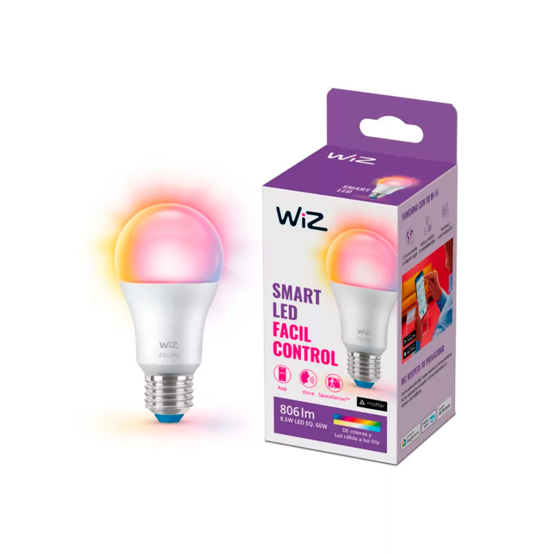 LAMPARA INTELIGENTE WIZ WIFI A60 60W E27 RGB