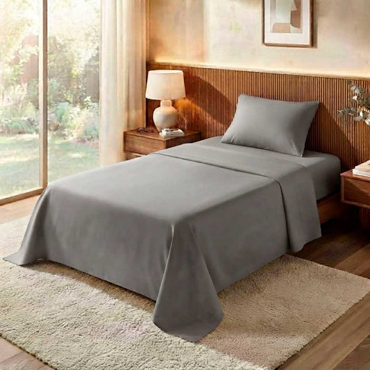 JUEGO SÁBANAS RICHMOND 1PL 140X225 GRIS