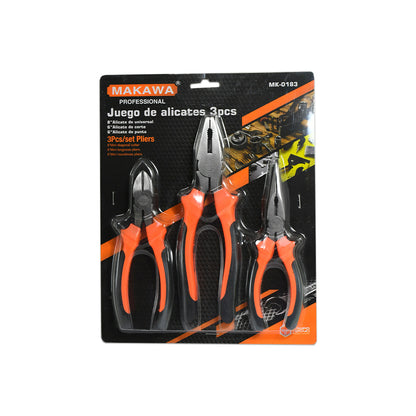 PINZA 3PZ UNIVERSAL CORTE Y PUNTA MAKAWA MK-0183