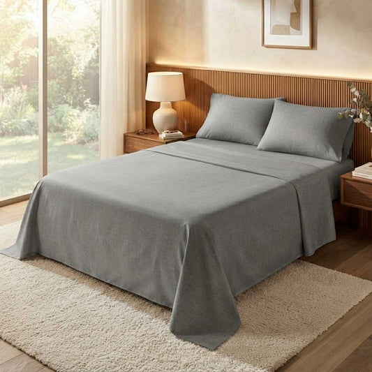 JUEGO SÁBANAS RICHMOND QUEEN 240X225 GRIS