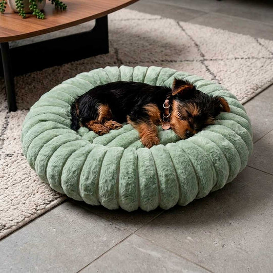 CAMA P/MASCOTA  PUFF 40CM COLORES SURTIDOS LH-5156